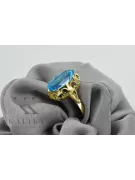 Joyería vintage Anillo Aguamarina Oro amarillo de 14 quilates vrc134y